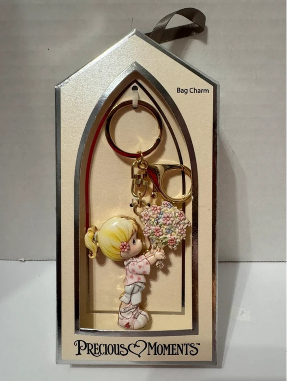 Precious Moments Flower Bouquet Collectible Bag Charm NWT